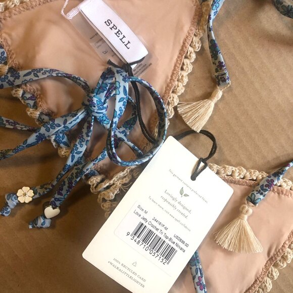 Spell x Free People "Love Jetty" Crochet Tie-top & Side Tie Bikini Set - BNWT - Picture 9 of 9